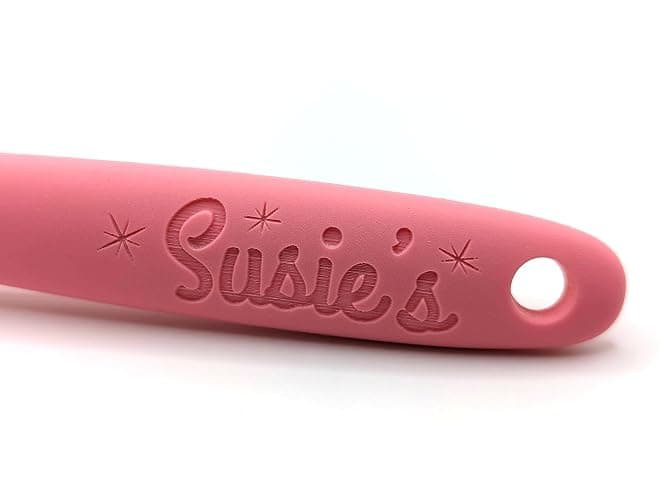 Customizable Silicone Spatula - Personalized Kitchen Tool for Unique Cooks - Heat-Resistant, Non-Stick, and Ergonomic - Your Name Embossed - Perfect Gift Idea (Pink) thumbnail 3