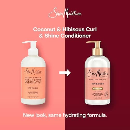 SheaMoisture Curl & Shine Conditioner Coconut & Hibiscus, for Thick, Curly Hair to Moisturize & Soften, 13 oz thumbnail 3