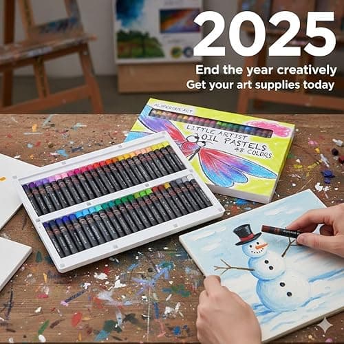 Aliferous Art Oil Pastels for Kids - 48 Color Pastels for Kids - Perfect Classroom Art Supplies - Easy to Blend with Vibrant Colors thumbnail 9