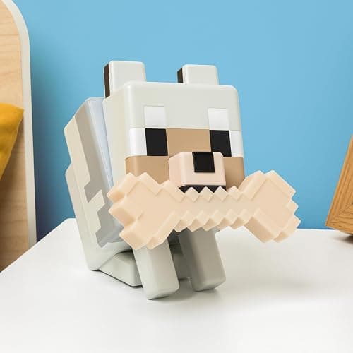 Paladone Minecraft Wolf GloBuddies 3D Colour Changing Light, Officially Licensed LED Night Lamp, Tap to Change Colour, Gaming Merchandise, Battery Powered thumbnail 2