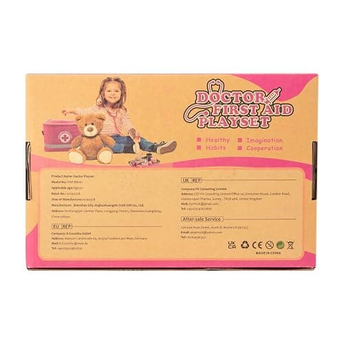 EFO SHM Doctor Kit for Kids Girls, 34 Pcs Kids Doctor Kit for Toddlers 3-5 with Medical Storage Bag & Real Stethoscope, Pretend Play Set for Boys Girls Fun Role Playing Game thumbnail 8