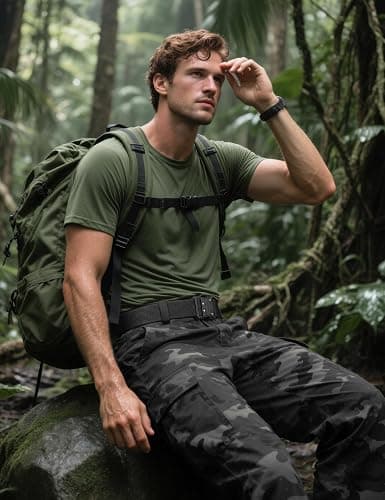 JUKMO Quick Release Tactical Belt, Military Work 1.5" Nylon Web Hiking Belt with Heavy Duty Seatbelt Buckle thumbnail 6