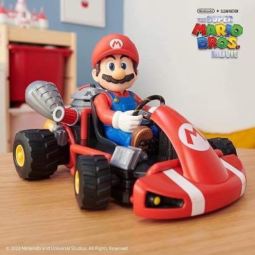 Super Mario BROS. Movie Rumble Kart RC Racer – 2.4GHz Full-Function Remote Control Car – Lights, Sounds, Spinning Action – 100ft Range – Ages 4+ thumbnail 2