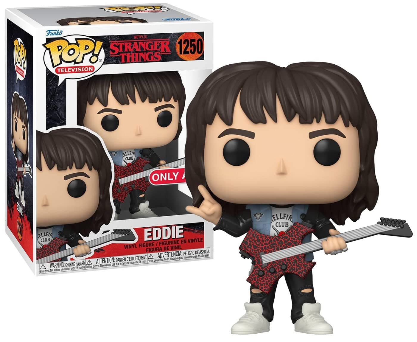 Pop Funko 1250 Eddie W/Guitar Stranger Things Exclusive - Image 1
