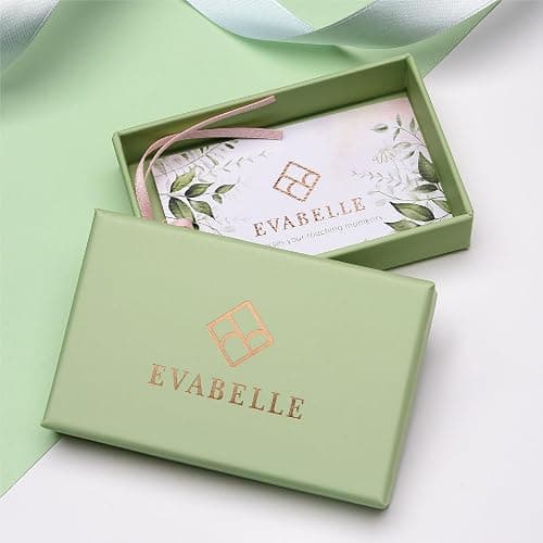Evabelle Gold Layered Necklace for Women Trendy Jewelry 14K Real Gold Plated Chunky Chain Stackable Necklaces Dainty Choker Necklaces Rectangle Square Pendant thumbnail 6