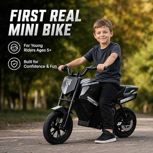 E11EVEN ADV250S Kids Electric Mini Bike, 350W Peak, 25.2V, Ages 5+ | 350W Peak Brushless Hub Motor | 25.2V Max-Charge 5.2Ah Battery | 140 lb Max Load thumbnail 2
