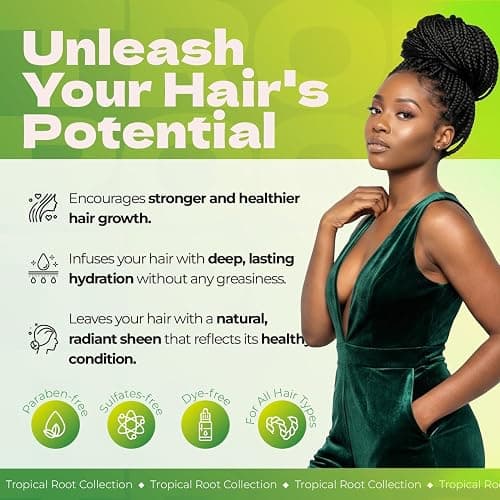 Bronner Brothers Tropical Roots Growth Oil, 8 Fl Oz thumbnail 3