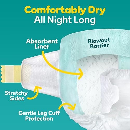 Pampers Baby Diapers - Swaddlers - Size 7, 44 Count, Ultra Absorbent Disposable Infant Diaper thumbnail 2