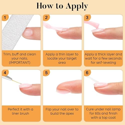 Nicedeco Rubber Base Gel Polish for Nails, Hema Free, Cruelty Free, Vegan, 12 Pcs Rubber Gel Nail Strengthener Nude Pink Nail Polish Kit 2 thumbnail 6