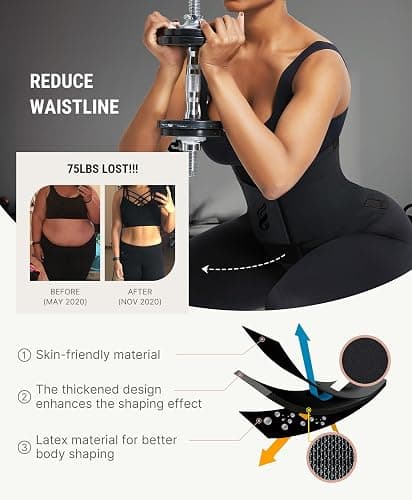FeelinGirl Waist Trainer Belt Cincher Trimmer Tummy Control Body Shaper thumbnail 3