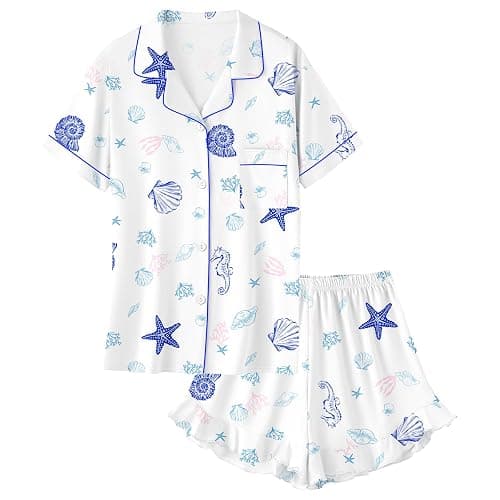 Umeyda Girls Pajamas Set Ruffle Soft Button-Down Sleepwea Nightwear 2Pjs Set Loungewear,5-14 Years thumbnail 2