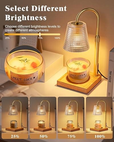 Hong-in Candle Warmer Lamp with Timer, House Warming Gifts New Home Decor | Dimmable & Adjustable Height, Electric Wax Warmer for Scented Wax Jar Candles,Gifts for Women Mom Sister thumbnail 3