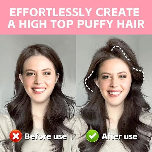 2PCS Volumizing Hair Clips for Women, Hair Volume Clip Styling Tools Volumizing Comb for Fluffy Bangs Clips for Root Lift, Root Booster Clips, Pink thumbnail 2