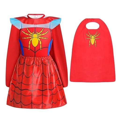 Jeowoqao Toddler Girls Dress up Costumes, Princess Dress Up Clothes for Little Girls, Kids Dress Up Pretend Play Set with Supergirl Princess Costumes Toy Gift for Girls Ages 3 4 5 6 Years thumbnail 5