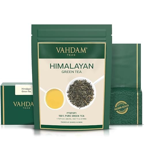 VAHDAM, Himalayan Green Tea Leaves (50+ Cups, 3.53 Oz) Non GMO, Gluten Free | High Elevation Grown Green Tea Leaves From Himalayas | Pure Unblended Single Origin Green Loose Leaf Tea | Vacuum Sealed thumbnail 8