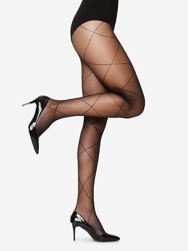 Merry Style Strumpfhosen Damen gemustert Netz Muster Rautenmuster 20 DEN GI1104 thumbnail 3