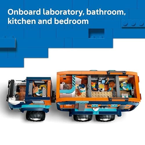 LEGO City Arctic Explorer Science Lab Truck Building Toy - STEM Pretend Play Set for Boys & Girls, Ages 8+ - Buildable Toy Truck for Kids W/5 Minifigures - Gift Idea for Birthdays - 60471 thumbnail 4