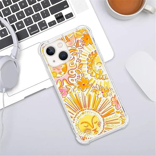 Cute Case for iPhone 14 Plus,Retro Sunshine Unique Shockproof Slim Fit Clear Cover Protective Anti-Scratch Phone Cases for Women Men thumbnail 5