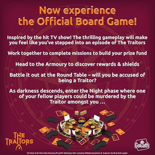Goliath Games Presents: The Traitors - Official Board Game | Based on the Hit BBC Show | Can the Faithfuls Catch the Traitor? | For 4-6 Players | Ages 12+ thumbnail 5