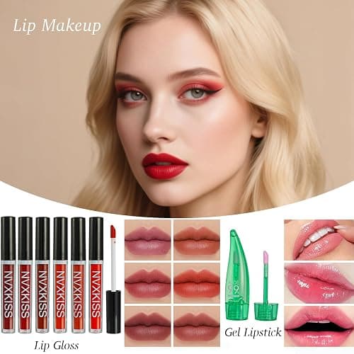All in One Makeup Kit for Women Full Kit,Makeup Set for Women, Includes Eyeshadow Palette/Foundation/Lipstick/Eyeliner/Mascara/makeup Brush,Makeup Gift Set for Christmas & Birthday&Holiday&Everyday. thumbnail 5