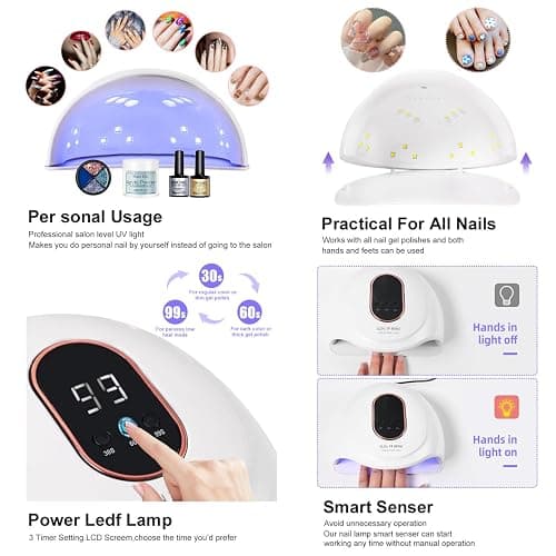 DouborQ Acrylic Nail Kit with Electric Nail Drill U V Nail Lamp Nail Art Tools Starter Set Acrylic Nail Art Supplies for Beginner with Everything (-27) thumbnail 5