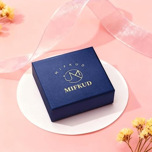 MIFKUD Four Leaf Clover Bracelet for Women 18K Gold Plated Bracelets White/Gold/Black/Blue/Pink Flower Leaf Link Clover Bracelet Lucky Clover Gold Bracelet Trendy Jewelry Birthday Gifts for Women thumbnail 6