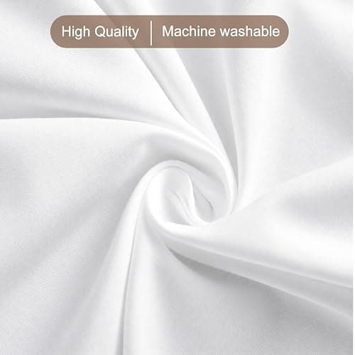 Hahafelt Twin XL Dorm Bed Skirt, 32 Inch Drop White Ruffled Bed Skirt with Scalloped Lace Trim, Wrap Around Adjustable Dust Ruffle with Split Corners, College Dorm Room Decor thumbnail 4