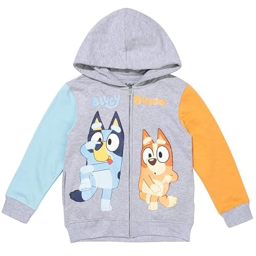 Bluey Fleece Zip Up Hoodie Toddler to Big Kid Sizes (2T - 10-12) thumbnail 5