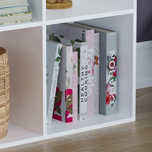 Vida Designs Durham Cube Bookcase Storage Organiser Living Room Bookshelf Home Office Furniture (4 Cube, White) thumbnail 4