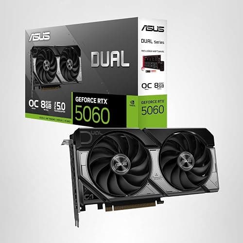 ASUS Dual GeForce RTX™ 5060 8GB GDDR7 OC Edition (PCIe 5.0, 8GB GDDR7, DLSS 4, HDMI 2.1b, DisplayPort 2.1b, 2.5-Slot Design, Axial-tech Fan Design, 0dB Technology, and More) thumbnail 25