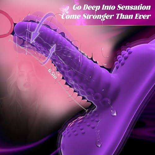 Vibrator 6.5" Insertable Monster Dildos Women Sex Toys - 10 Swing & Vibration Modes Adult Toys Sex Chair Sex Machine for Triple Stimulation, RAGINARD Remote Ride G Clit Anal Vibrators Big Thick Dildo thumbnail 2