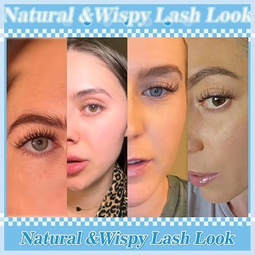 Wispy Lash Clusters Kit Venus Invisible Thin Band Natural Eyelash Clusters 8-16mm Lash Extension Kit Mix Length Clear Band Natural Look Cluster Eyelash Extensions With Lash Bond DIY Lash At Home thumbnail 7