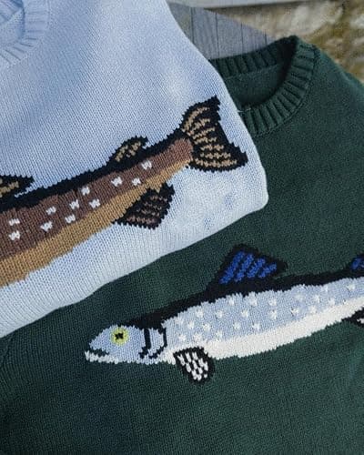 Y2k Fish Graphic Crochet Chunky Sweater Women Vintage Cottagecore Oversized Streetwear thumbnail 8