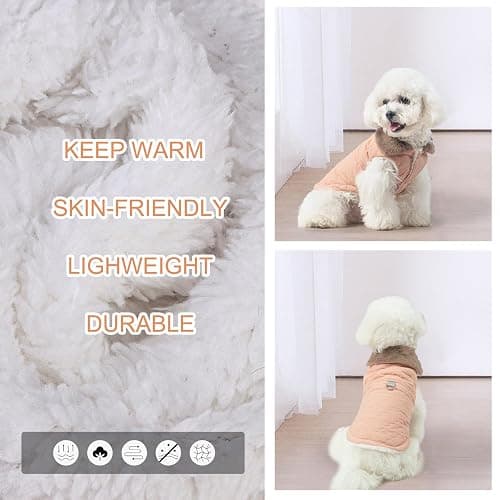 BEAUTYZOO Winter Dog Coat with Harness Built in, Warm Dog Puffer Jacket Vest Padded Fleece Cold Weather Coats Windproof Waterproof Snow Jackets Clothes for Small Medium Puppy, Pink L thumbnail 7