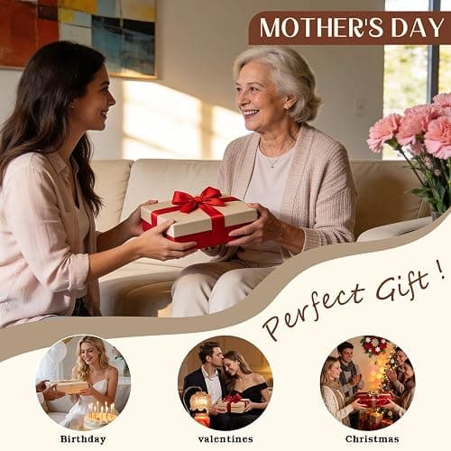 Funistree Flower Candle Warmer Lamp with Timer, Dimmable Candle Lamp Warmer, Mothers Day Birthday Gift for Women Her Mom, House Warming for New Home Decor, Lotus Wax Warmer for Yankee Candles thumbnail 8