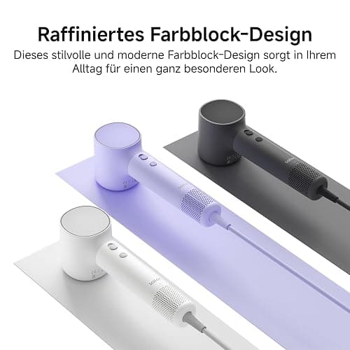 Laifen Neo Haartrockner, 22 m/s Hochgeschwindigkeits-Föhn mit 110.000 U/min Motor, 390 g Leichtgewicht, 59 dB Leise, 200 Millionen Negative Ionen, inkl. Diffusor & Glättungsdüse (Nebel-Weiß) thumbnail 2