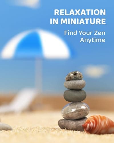 Mini Zen Garden - Beach Sandbox for Desk - Sand Tray Therapy Kit - Miniature Zen Garden Gift Set with Natural Sand, Rakes, Rocks and Accessories thumbnail 5