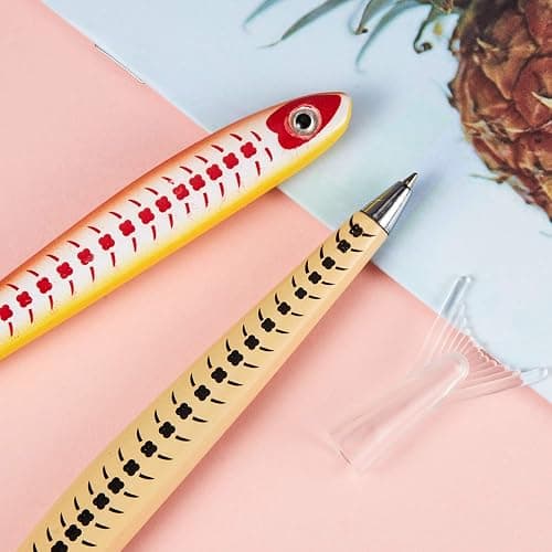 Outus 12 Pieces Fish Pens Cute Fishing Birthday Party Favors Decoration Writing Ballpoint Pens for Office School Christmas Near Year Gifts (Aquatic) thumbnail 6