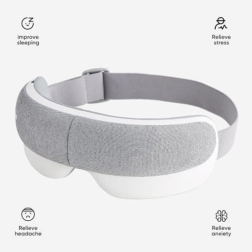Eye Massager & Bluetooth Heat Sleep mask,Parents Gift Sets |With storage bag & greeting card | Migraine Relief,Relaxation,Bedtime Stress Relief | White Noise,3D airbag kneading| Smart Head Massager thumbnail 8