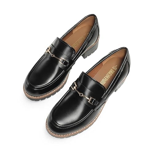 DREAM PAIRS Women's Chunky Loafers, Platform Comfortable Slip-On Dressy Business Casual Shoes thumbnail 7