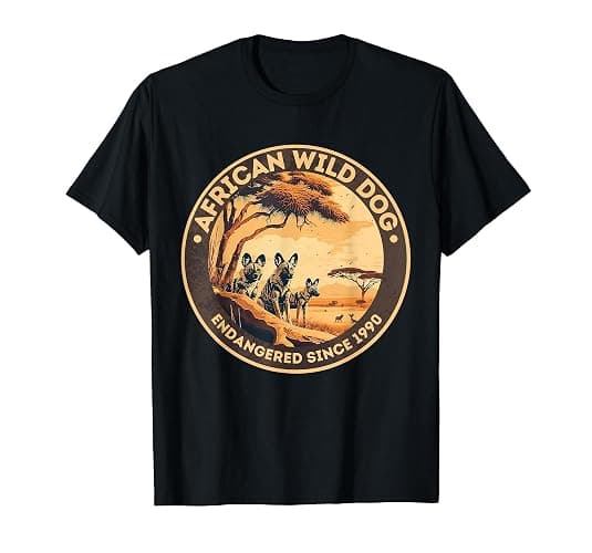 African Wild Dog Endangered Species T-Shirt - Image 1