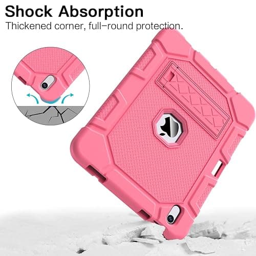 Azzsy Case for iPad (A16) 11th Generation 11 Inch 2025 / iPad 10th Generation 10.9 Inch 2022, [Built-in Pencil Holder] Heavy Duty Shockproof Rugged Protective Case, Pink thumbnail 6