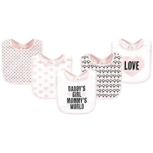 Hudson Baby Unisex Baby Cotton Bibs, Mommy’S World, One Size