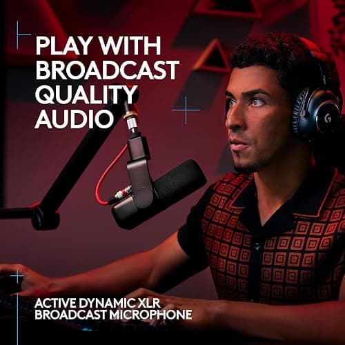 Logitech G Yeti Studio Active Dynamic XLR Broadcast Microphone for Gaming, ClearAmp Active Preamp, Dual-Diaphragm Capsule, Internal Shockmount - Off White thumbnail 2