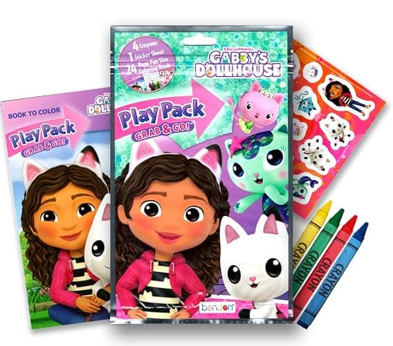 Gabby's Dollhouse Coloring Acitivty Book Set for Kids, Girls - Bundle with PlayPack, Kids Coloring Book and More thumbnail 4
