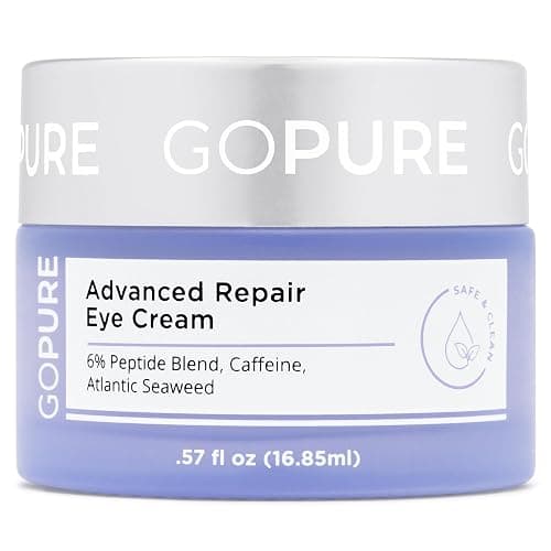 goPure Advanced Repair Eye Cream - Under Eye Cream for Puffiness, Bags, and Dark Circles, Visibly Improve the Look of Fine Lines, Wrinkles, and Crows Feet - 0.57 fl oz - Image 1