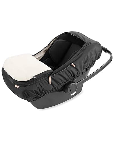 Skip Hop All Seasons Baby Car Seat Cover 4 in 1 Universal Fit with UPF40+ Sunshade and Water Resistant Fabric Oat - All Season Car Seat Cover - Oat thumbnail 5