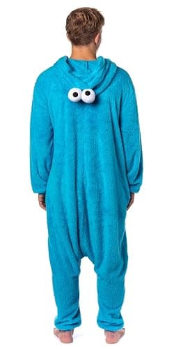 Sesame Street Character Union Suit Kigurumi Hooded One Piece Footless Fleece Pajama thumbnail 3