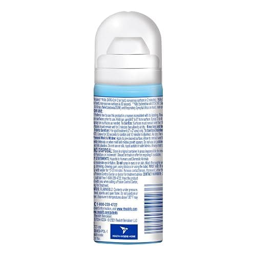 Lysol To Go Disinfectant Spray, Travel Size Sanitizing, For On-the-Go Disinfecting and Deodorizing, Crisp Linen, 1.5 Fl. Oz (Pack of 4) thumbnail 4