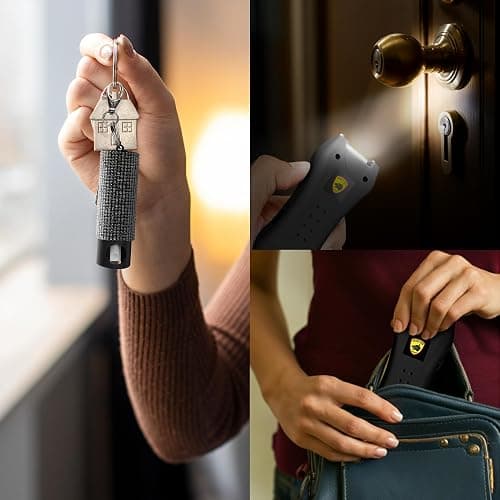 Guard Dog Security Pepper Spray and Stun Gun Flashlight, Rechargeable, Self-Defense Keychain for Women, Pepper Spray Stun Gun Combo, Personal Security Value Set, Rechargeable Flashlight thumbnail 6